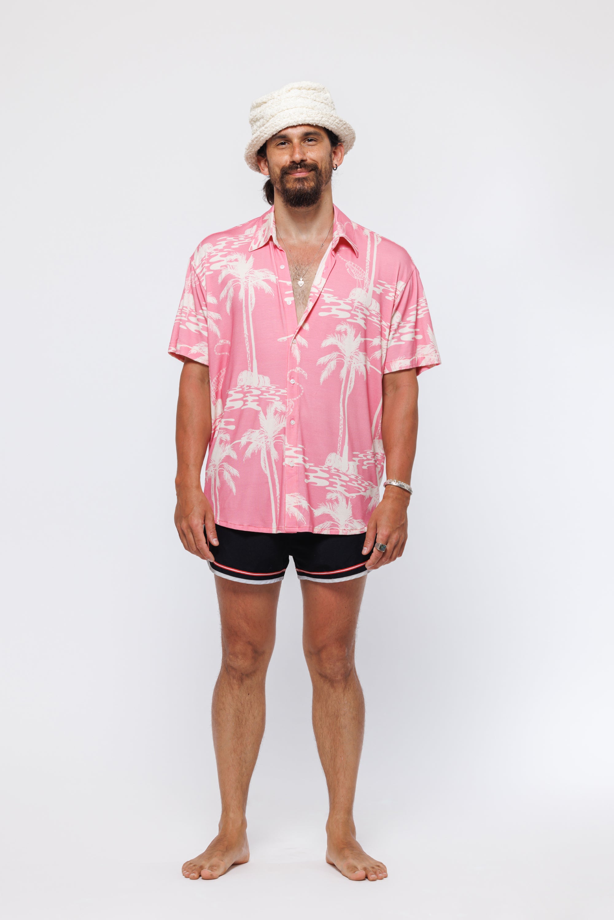 Pink hawaiian shirt deals